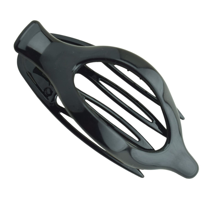Parcelona French Wide Beak Celluloid Slidein Hair Claw Clip Black