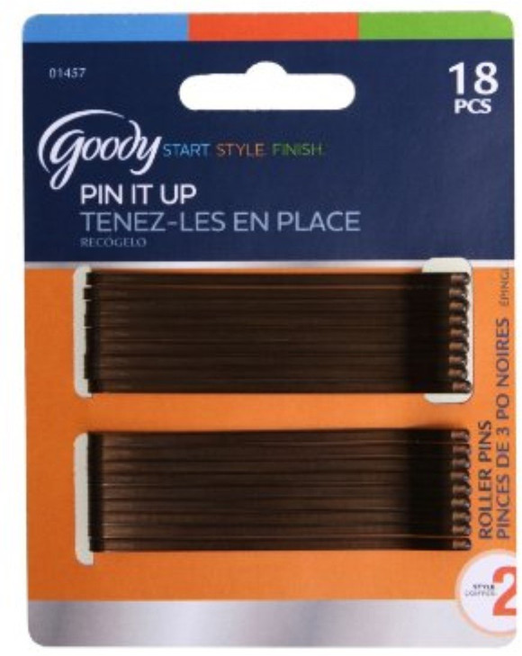 Goody Styling Essentials Bobby Pins Brown 18 ea Pack of 2