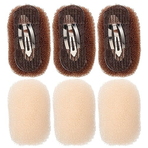 Minkissy Hair Volume Bumps For Insert 6 Pack Bump It Up Hair Clips For Women Hair Padding For Updos Beehive Base and Cha