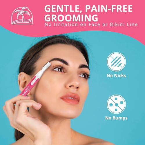 Facial Hair Trimmer for Women Facial Hair Removal Womens Shaver for Upper Lip Chin Eyebrow Compact Dual Blade Electric R