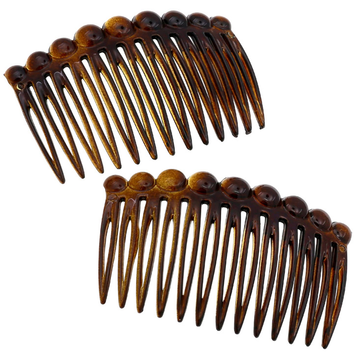 Camila Paris CP332 French Hair Side Comb Small Tortoise Shell French Twist Hair Combs Decorative Strong Hold Hair Clips