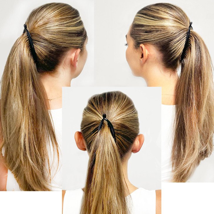 Camila Paris NV137 45 inch French Banana Clip Hair Comb Classic Girls Updo Flexible Ponytail Holder Interlocking Banana