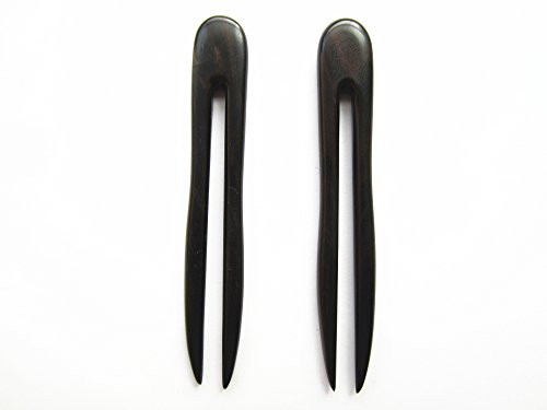 Myhsmooth Zzbsdouble 2 Count Hair Sticks Natural Black Sandalwoodebony Handmade Carved Hair Clip Shawl Hair Pins Pack of
