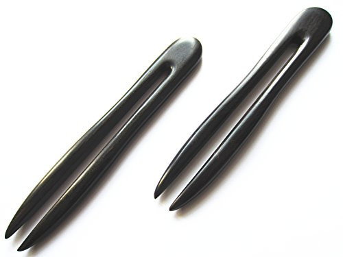 Myhsmooth Zzbsdouble 2 Count Hair Sticks Natural Black Sandalwoodebony Handmade Carved Hair Clip Shawl Hair Pins Pack of