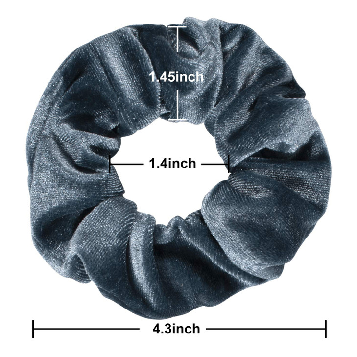 Whaline 12Pcs Blue Gray Theme Hair Scrunchies Velvet Elastics Scrunchy Bobbles Soft Hair Bands Hair Ties Hair Accessorie