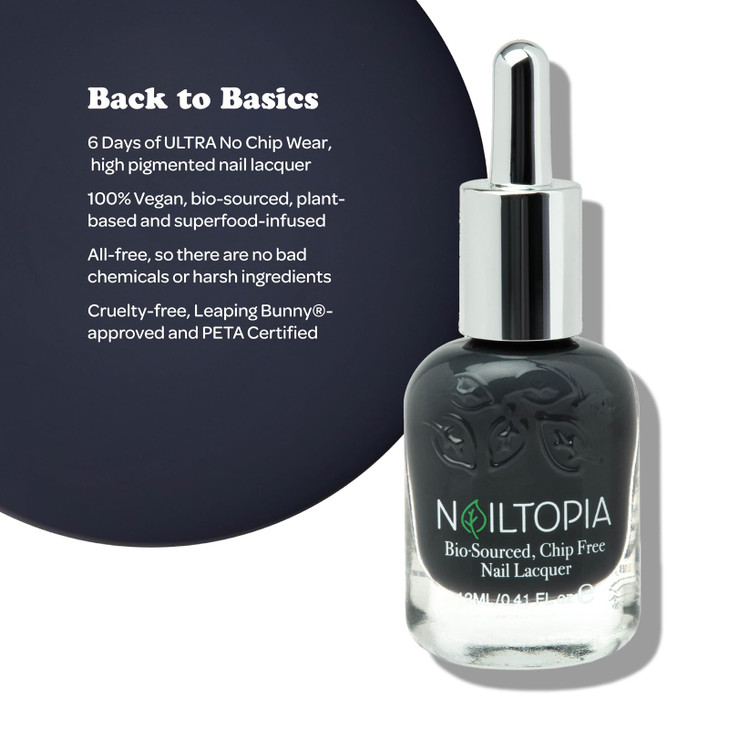 Nailtopia Bio-Sourced, Chip-Free Nail Lacquer - Fast Dry Nail Polish - Superfood-Infused - Natural Nail Polish - How Blue-Tiful - 0.169 oz online at globaldelivered