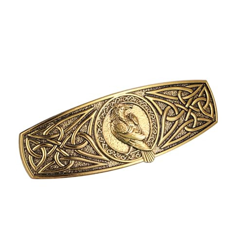 TEAMER Fashion Vintage Celtic Knot Hair Clip Metal Barrettes Hair Accessories Pattern Engraved Headwear Styling for Wome