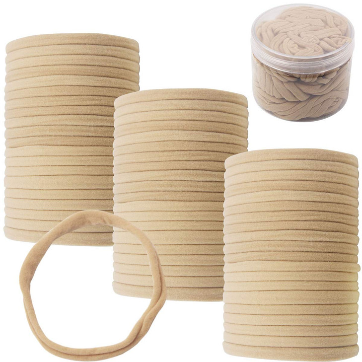 Qearl 60 Pack Soft Stretchy DIY Nylon Headbands Hair Bands Bows DIY Accessory for Newborn Baby Girls with Box
