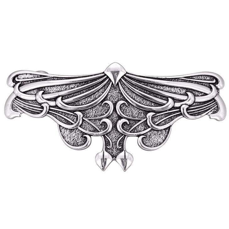 TEAMER Art Nouveau Leaf Hair Clip Metal Barrettes Hair Accessories Styling for Women Silver
