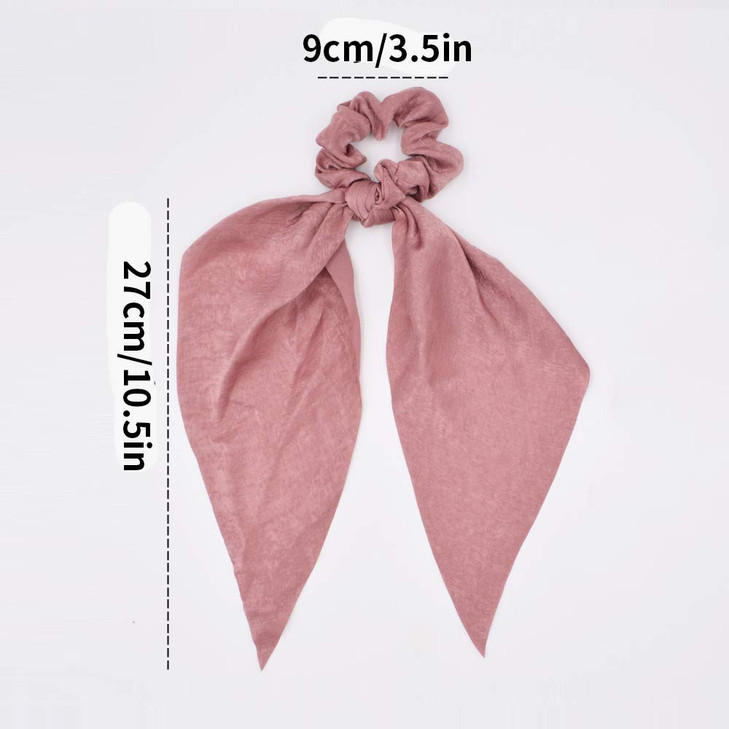 9 Pcs Satin Hair Accessories Set Bow Scrunchies Solid Bow Hair Bands Ribbon Ponytail Holders with Tails and Elastic Hair