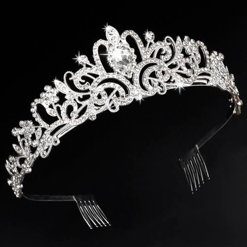 Chanaco Crowns for Women Princess Crown Rose Gold Tiara Headband Tiaras for Women Aurora Crown for Halloween Costume Bir