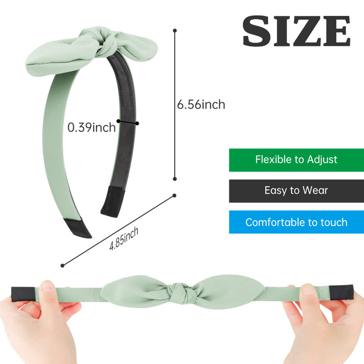 ACOUINT Headbands for Women 6 Pack Bunny Ear Headbands with Bow Knotted Headbands with Teeth for Girls 812 Hair Accessor