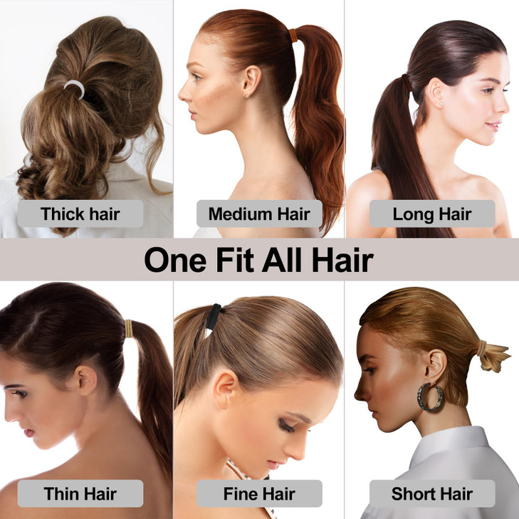 ADRIONE Elastic Hair Ties for Women Girls Kids 288 Bulk Pack 4MM Ponytail Holders for Thick Medium Thin Fine Short Hair