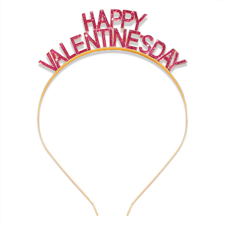PHALIN Valentines Day Headbands for Women Enamel HAPPY VALENTINES DAY Hairbands Sweet Holiday Party Valentines Day Gifts