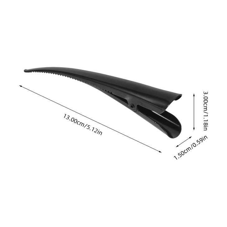 LALAFINA 3pcs Duckbill Hair Clips with Teeth Large Alligator Hair Clips NonSlip Duckbill Metal Clips for Styling Salon S