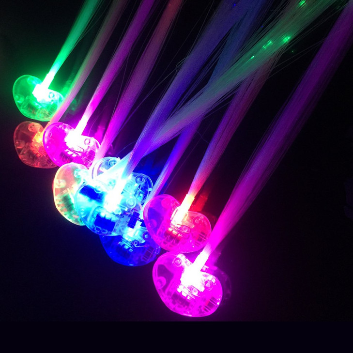 Acooe 10 Pack LED Hair Lights Optics Flashing Barrettes for Party Bar Dancing and Light Up Hair Accessories