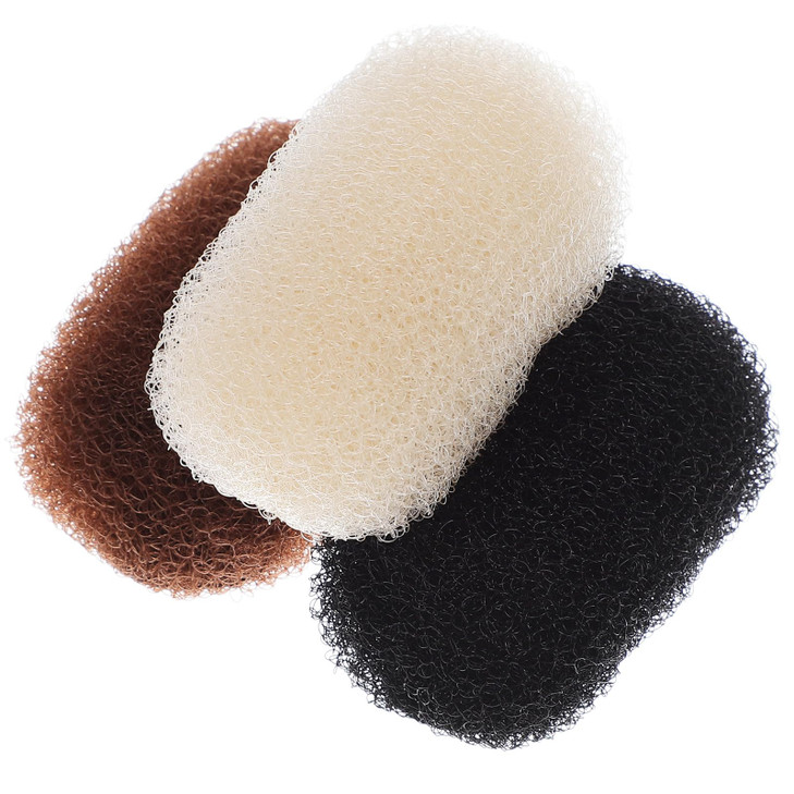 FRCOLOR Charming Volume Hair Inserts and Bump It Up Clips for Women 3 Pack Hair Padding for Updos Beehive Styles