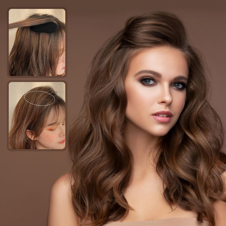 minkissy 5pcs Bump It Up Volume Hair Base Set Sponge Volume Bump Hair Clip Hair Bases Inserts Hair Pads Hair Styling Cli