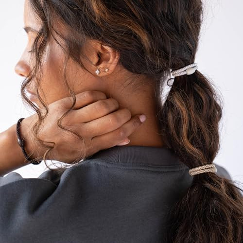 Green Hair Ties for Thin Hair Narrow Grab Go Ponytail Holders 12 Pack Cadet Thin NoCrease Bands with Strong Hold DamageF