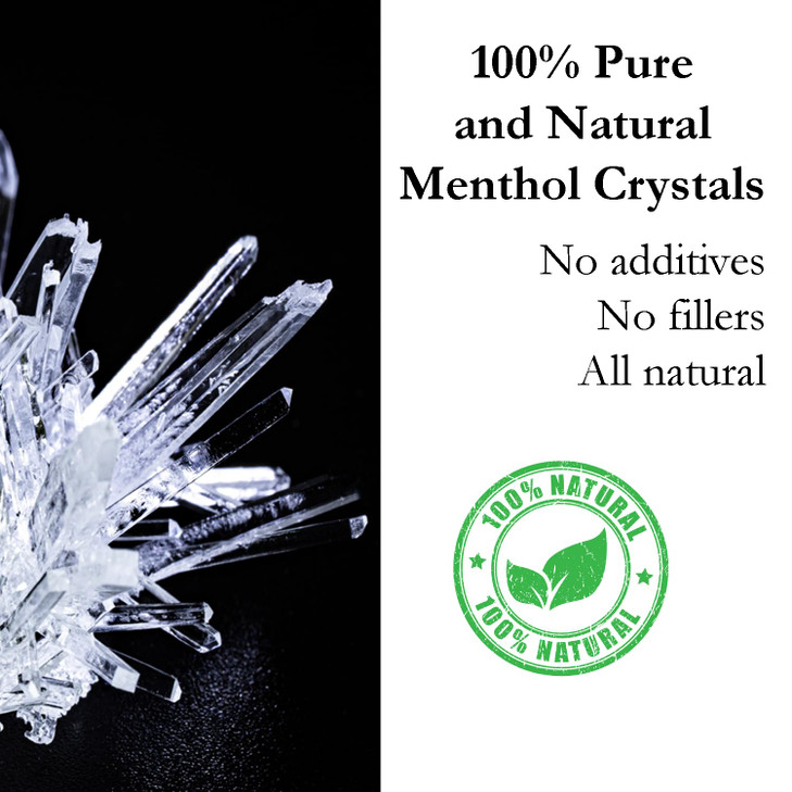 GreenHealth Menthol Crystals 4 oz 100 Natural Strong Mint Scent for Aromatherapy Diffusers DIY Wax Melts Soaps FoodGrade