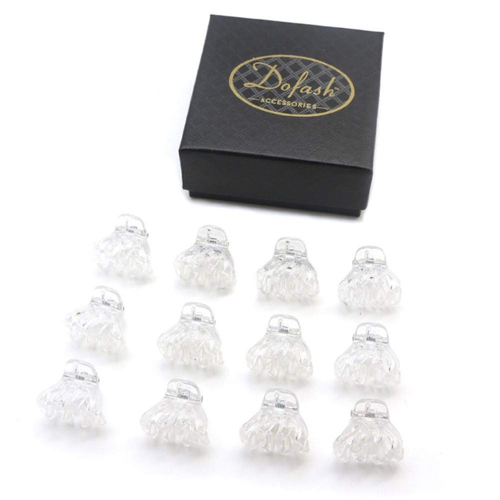 Dofash 12Pcs 2CM079IN Hair Claw Clips Plastic Hair Claws Jaw Hair Clips Octopus Hair Grips Hair Accessories for Women Gi
