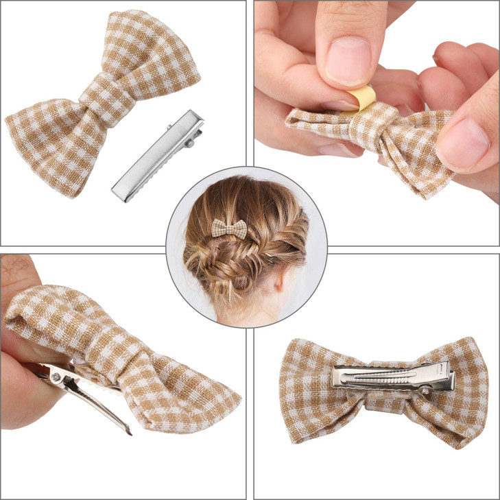200 Pieces Alligator Metal Hair Clips Duck Bill Hair Clips for Bow Making Flat Top Single Prong Hairpins Metal Hairclip