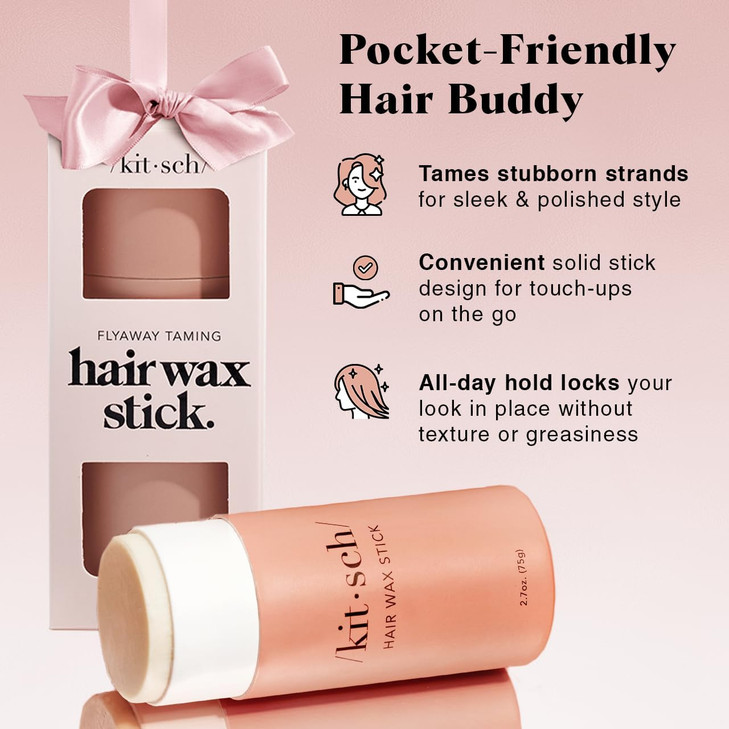 Kitsch Hair Wax Stick for Women Men AntiFrizz and Fly Away Hair Tamer No Residue Hair Finishing Stick All Day Hold Styli