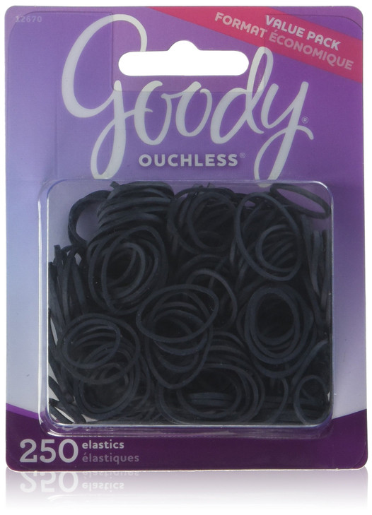 Goody Classics Rubberband Black 250Count Pack of 6