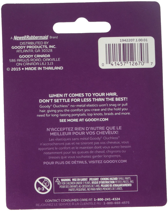 Goody Classics Rubberband Black 250Count Pack of 6