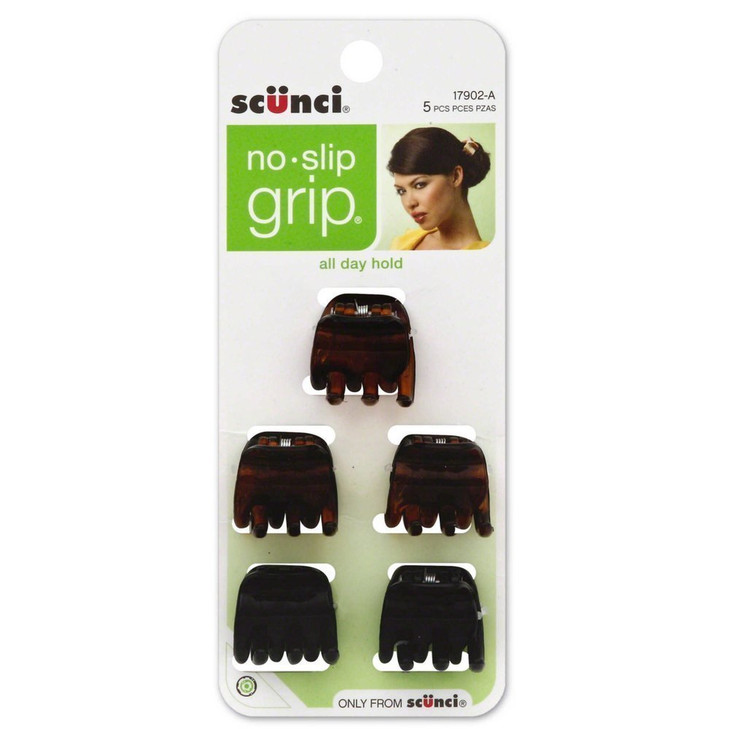 SCUNCI NoSlip Grip Small Jaw Clips 5 ea Pack of 4