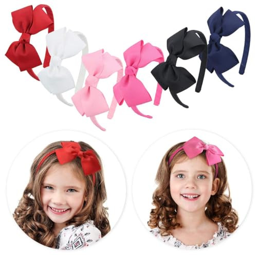7Rainbows Girls Boutique Grosgrain Ribbon Headbands with BowsFS0112