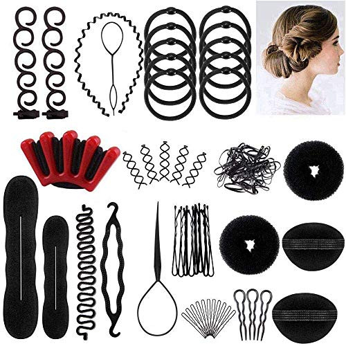 Winkeyes Hair Styling Set DIY Hair Braiding Tool Kit with Hair Modelling Accessories for Simple and Fast Spiral Braids