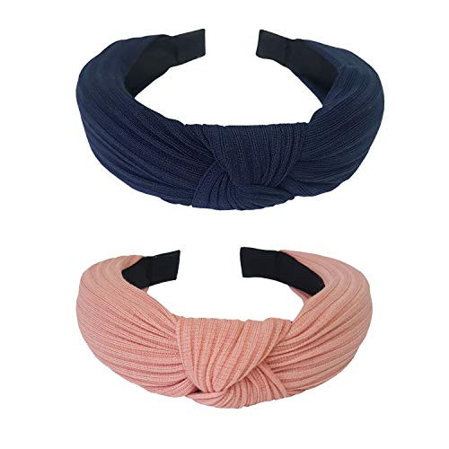 GETACOTA 12 Pieces Knot Headbands Boho Bands Criss Cross Twisted Head Bands Bowknot Hair Scrunchies Scarf Chiffon Satin