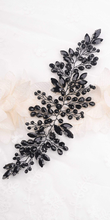 Kercisbeauty Bride Hair Accessories Pink Crystal Hair Vine Gold Headband Evening Party Prom Women Hair Piece Vintage Wed