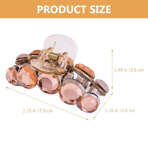 Luxshiny Rhinestone Jaw Hair Clips Set of 4 Crystal Ponytail Clips for Women Elegant Hair Accessories for Daily Wear and