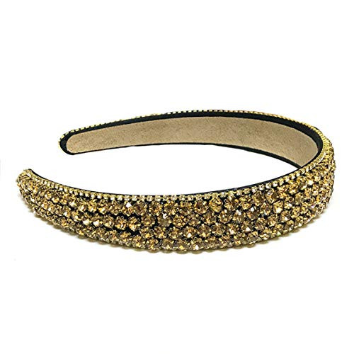 Shining Colorful Rhinestone Crystal Wide Side Headband Hair Hoop Fashion Women Hairstyle Headwear Accessorie Colorful