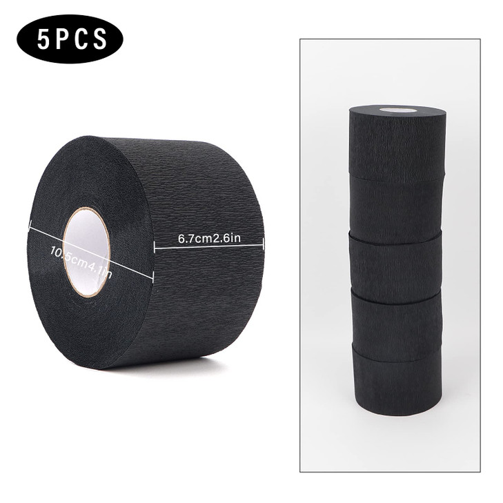 ooloveminso Barber Neck Strip 5 Rolls Barber Accessories Barbershop Salon Supplies Disposable Stretchy Neck Strip Hair E