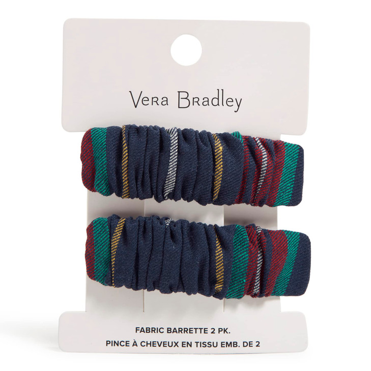 Vera Bradley Womens Hair Clip Set of 2 Hair Accessory Tartan Plaid One Size
