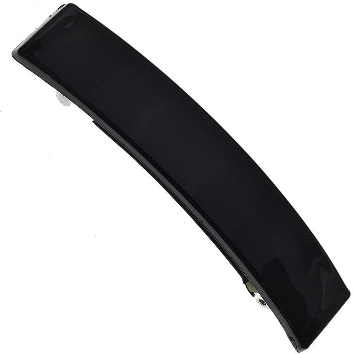 Camila Paris AD820 French Hair Barrette Clip for Girls Black Rubberized Metal Clasp Strong Hold Grip Hair Clips for Wome