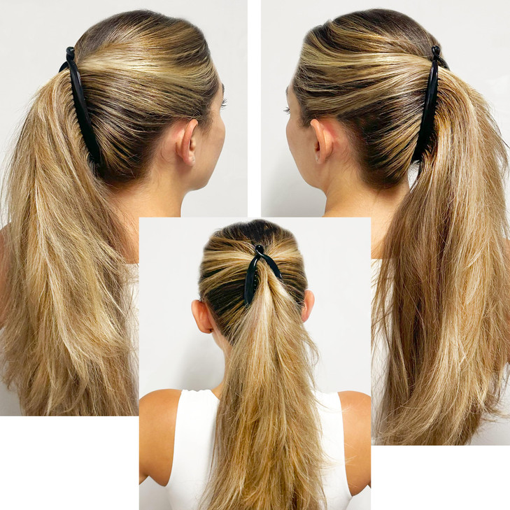 Camila Paris NV136 French Large Banana Clip Hair Comb Flexible Banana Clips Hair for Thick Hair Ponytail Holder Interloc