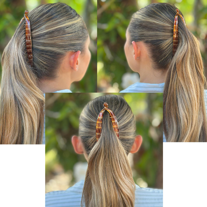 Camila Paris CP1040 French Large Banana Clip Hair Comb Classic Banana Clips Hair for Thick Hair Ponytail Holder Interloc