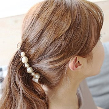Meilliwish Pearl Banana Hair Clip 1 PCSH49Black