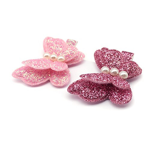 8pcs Baby Girl Hair Clips Toddlers Infants Kids Hair Butterfly Snap Clips Barrettes 8pc Sequins Pearl Butterfly