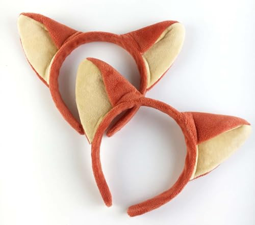 Sheliky Headband Fox Ear Headbands Halloween Dress Up Headdress Birthday Cosplay Costume Hair Accessory for Women 01