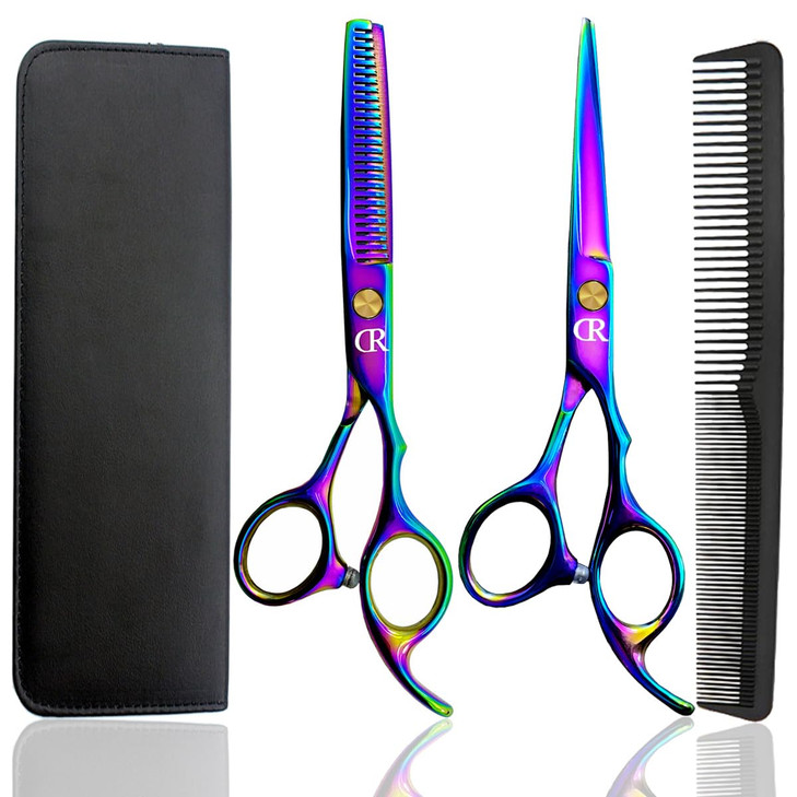 Professional Hair Cutting Shears Set6 Inch Barber Hair Cutting Scissors KitHairdressing Thinning Shears for Hair Cutting
