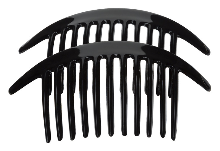 France Luxe Belle Interlocking Comb Pair Black