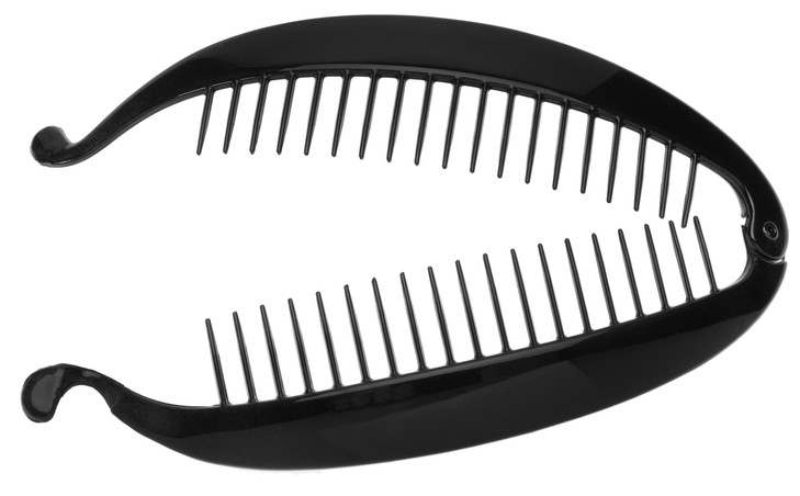 France Luxe Large Banana Clip Black