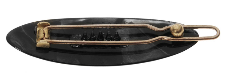 France Luxe Mini Oblong on Tige Boule Barrette Nacro Black