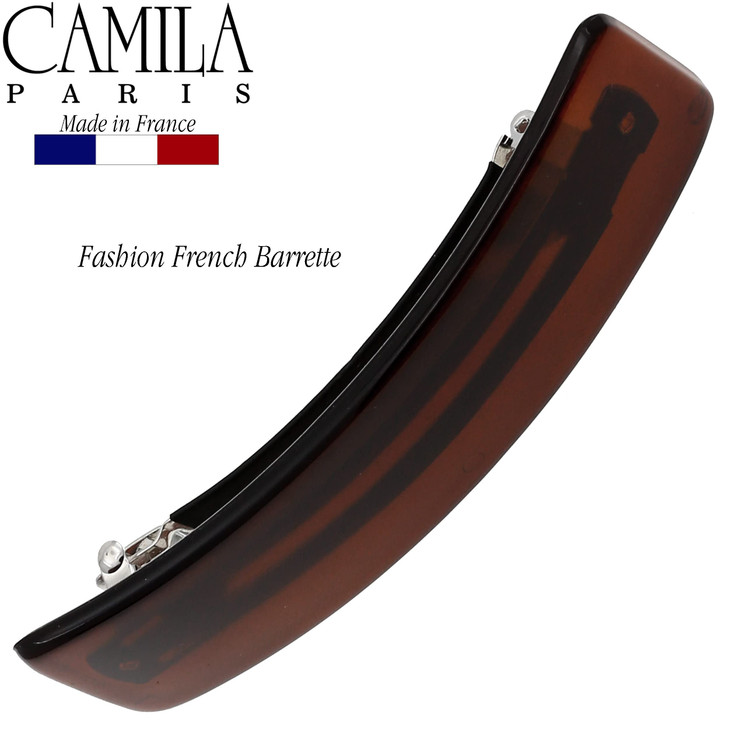 Camila Paris CP1475 French Hair Barrette Clip for Girls Rubberized Automatic Clasp Strong Hold Grip Hair Clips for Women