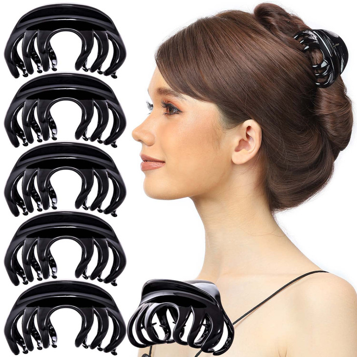 RC ROCHE ORNAMENT 6 Pcs Womens Elegant Premium Luxe Chic Styling Sectioning Super Strong Hold Non Slip Big Hair Fashion
